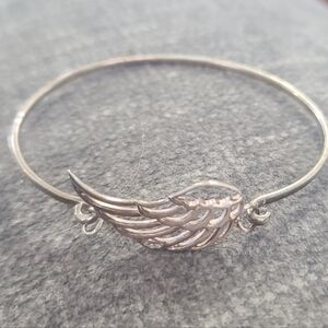 Sterling Silver Angel Wing Memory Bracelet 925